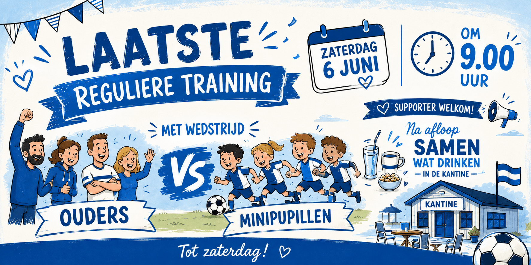 Laatste training van het seizoen voor de minipups