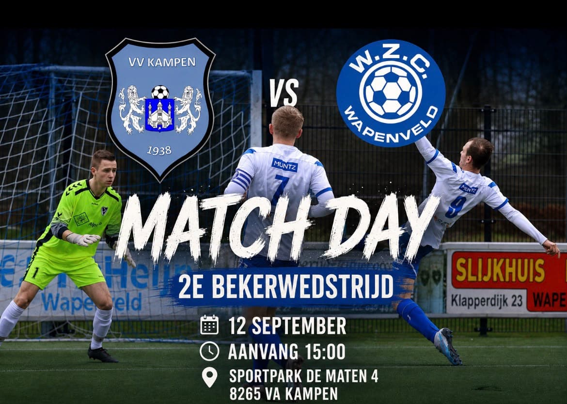 Voorbeschouwing: WZC op bezoek bij VV Kampen voor beslissend bekerduel